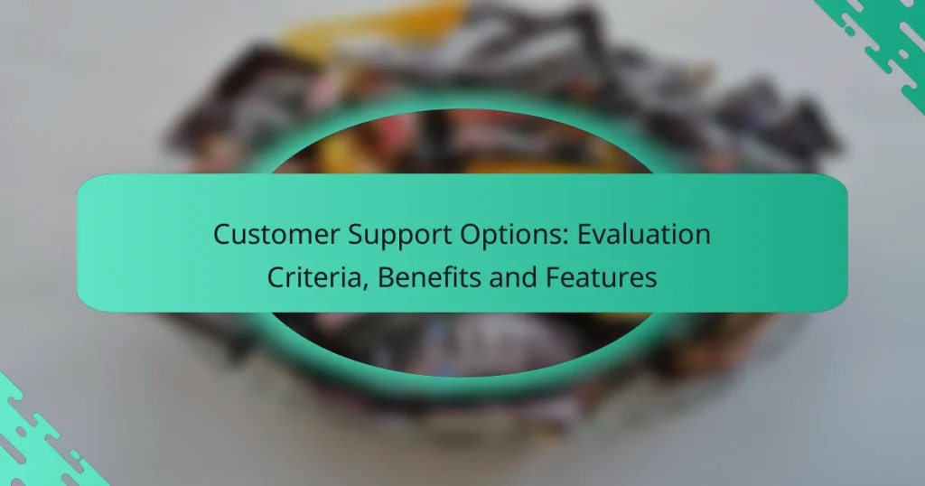 Customer Support Options: Evaluation Criteria, Benefits and Features