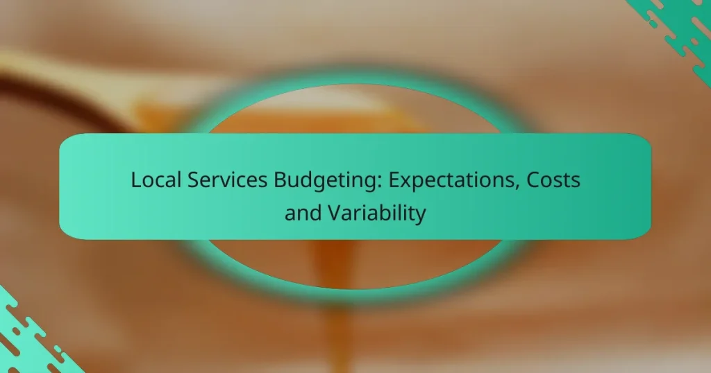 Local Services Budgeting: Expectations, Costs and Variability