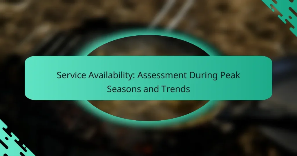 Service Availability: Assessment During Peak Seasons and Trends