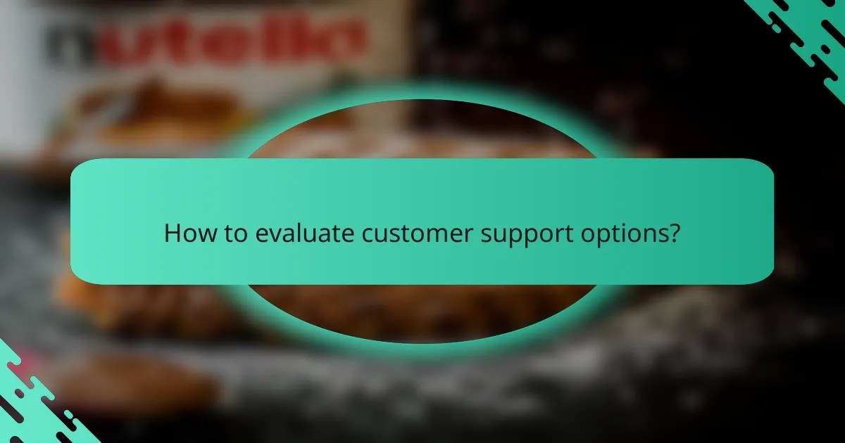 How to evaluate customer support options?