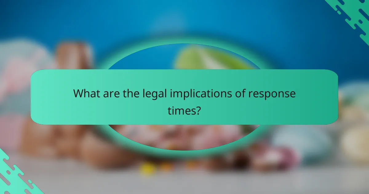 What are the legal implications of response times?